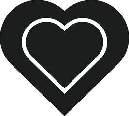 heart of the black vector illustration