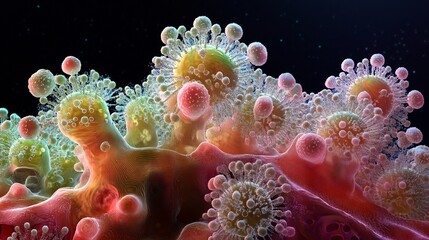 Viral morphology capsid structures analyzed in virology studies
