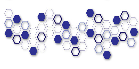 Abstract colourful hexagon technology geometric pattern concept white background. Use for template, wallpaper, website vector illustration.