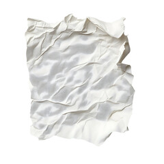 Obraz premium crumpled white paper texture isolated png transparent background