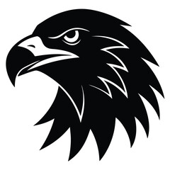 Eagle Head Silhouette Vector Art and Eagle Head Black Color Design