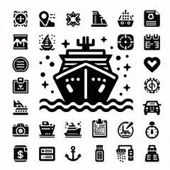 icons set of cruise