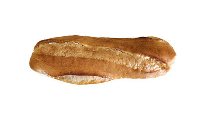 Breakfast wheat bread isolated on white background