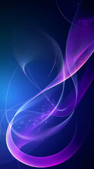 Obraz premium Abstract blue and purple smartphone wallpaper with curved lines and copy space
