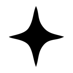 Fototapeta premium Vector star icon, graphic design, minimalist style, black, copy space