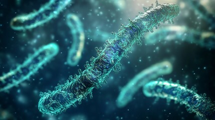 Horizontal gene transfer microbial communities showcasing plasmid exchange and genetic adaptation in bacteria