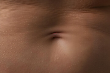 Serenity in Simplicity: A Meditative Visual of the Human Navel, Evoking Origins and Connection