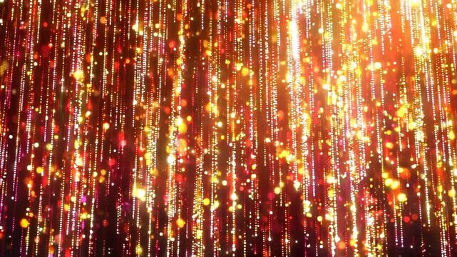 Abstract colorful golden ang red background with lights and lines
