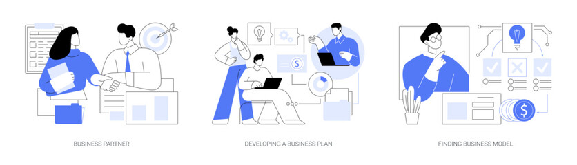 Startup company isolated cartoon vector illustrations se