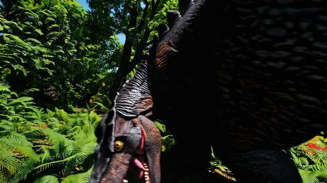 Carnotaurus dinosaur in the wilderness