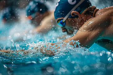 The image captures the dynamic motion and athleticism of the participants, AI Generative