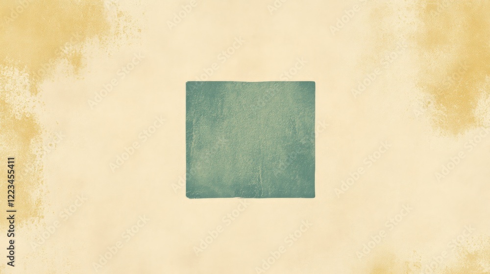 Poster Abstract textured background with a teal rectangle