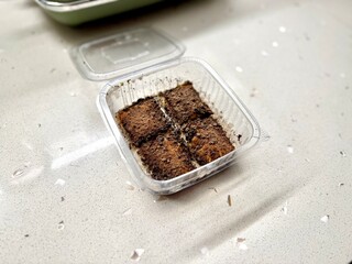 Traditional Turkish dessert cold baklava in plastic package