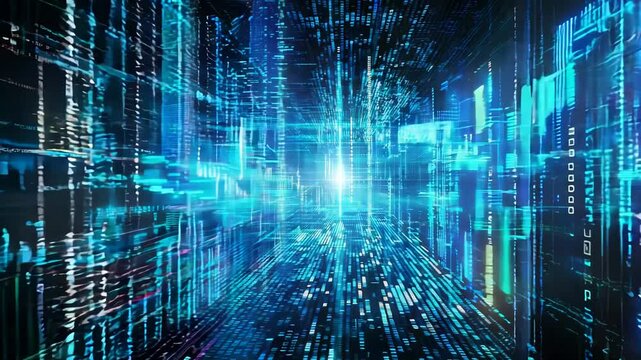 Abstract binary code background