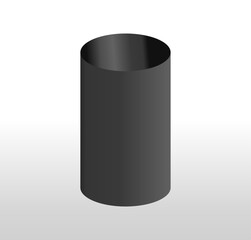 Black podium circle 3d Empty stage, product platform background, Vector illustration