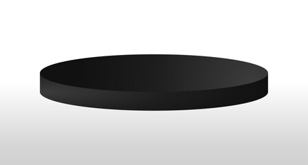Black podium circle 3d Empty stage, product platform background, Vector illustration