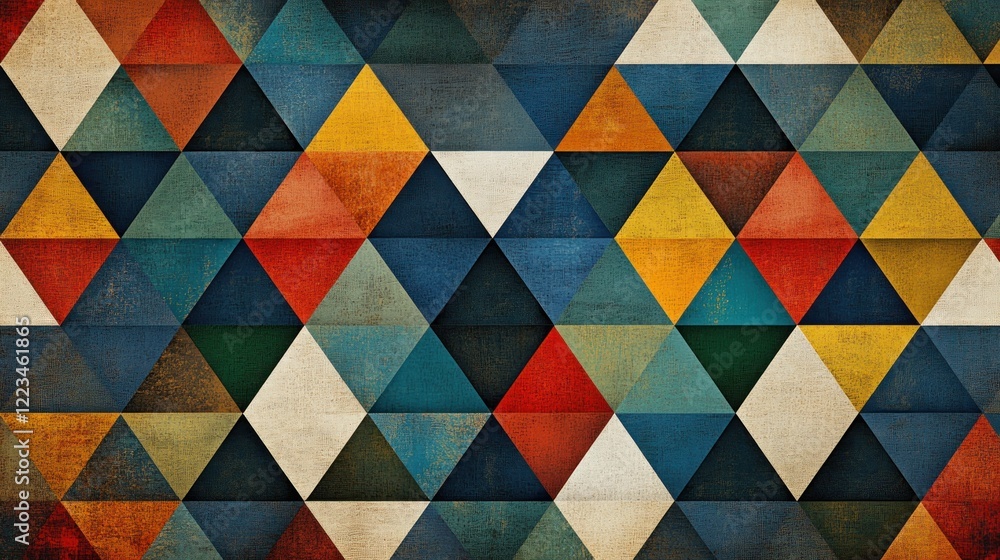 Poster abstract geometric triangle pattern design