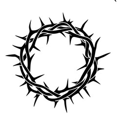 Obraz premium Crown of thorns image vector illustration (3)