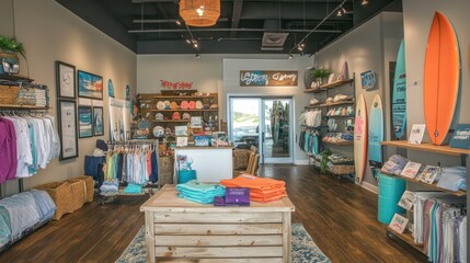 Coastal Surf Shop Boutique Featuring Apparel and Boards