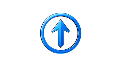 blue arrow icon isolated on transparent background