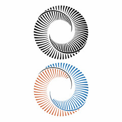Two abstract spirals vector illustration (1)