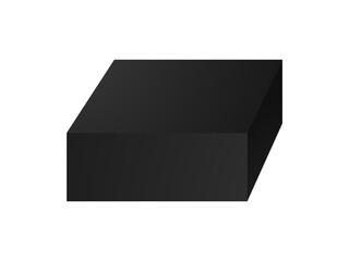 Black podium square 3d Empty stage, product platform background, Vector illustration