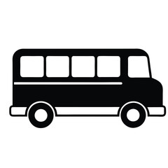 School Bus Icon Silhouette Vector High Quality Isolated Designs for Creative Projects