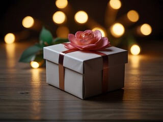 Gift box with rose 