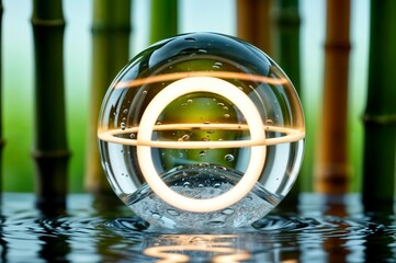 relaxing spa background with water droplets and bamboo for soothing and zen ambiance Ideal for use in wellness, beauty, and meditation-related content.