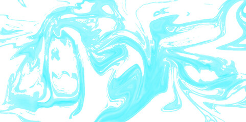 Liquify Swirl white and sky blue Color Art Abstract Pattern white and blue marble texture and background design .glossy liquid acrylic paint texture background design .