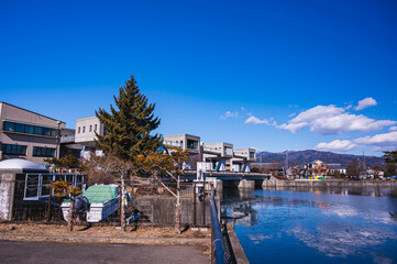 諏方湖　釜口水門