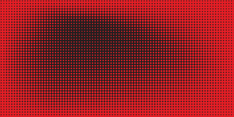 Dot red pattern screen led light gradient texture background. Abstract technology big data digital background. 3d rendering.