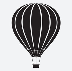 Obraz premium hot air balloon isolated hot air balloon silhouette vector art illustration