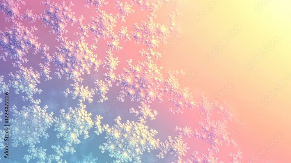 Poster pastel snowflake pattern abstract winter design