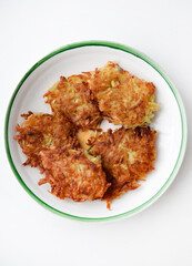 Delicious Hashbrown slices. A delicious appetizer of finely chopped and toasted potatoes.