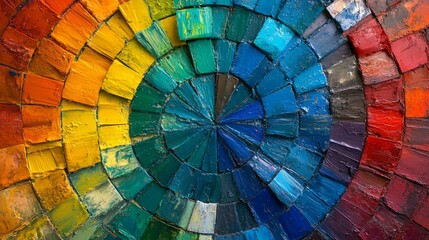 Naklejka premium A colorful mosaic of squares and circles