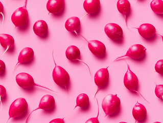Radish salad seamless tile pattern