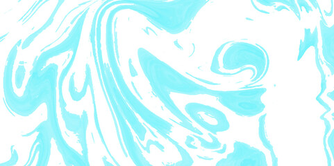 Liquify Swirl white and sky blue Color Art Abstract Pattern white and blue marble texture and background design .glossy liquid acrylic paint texture background design .