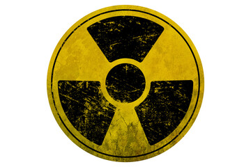 Danger yellow vector signs. Radiation sign, Biohazard sign, Toxic sign.