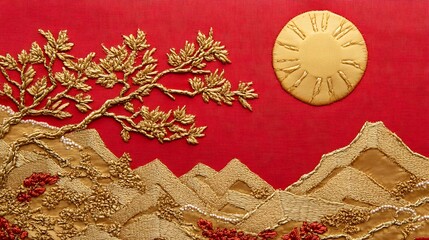 Naklejka premium chinese painting on the wall