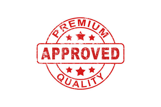 Approved grunge rubber stamp on white, vector illustration