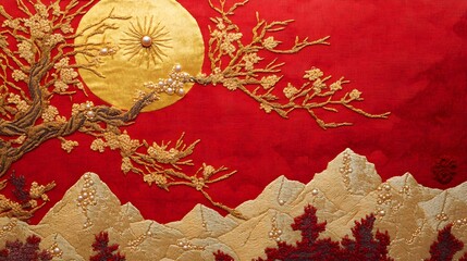 chinese painting on the wall