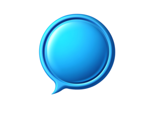 blue sms icon  isolated on transparent background