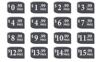 Set of Black sale labels, Black Discount stickers set. vector collection, you can simply change color