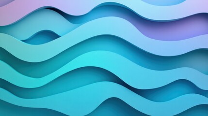 Fototapeta premium Abstract Blue And Purple Wavy Layers Design