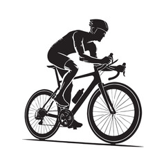 Person cycling silhouette for active transportation and biking art - person cycling silhouette - person cycling vector - person cycling illustration - cycling silhouette - cycling vector

