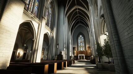 Fototapeta premium interior of the cathedral of saint