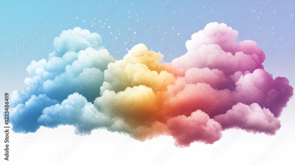 Poster abstract vector colorful background with transparent smoke