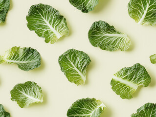 Salad leaves seamless tile pattern