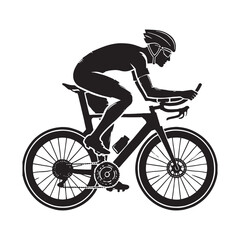 Person cycling silhouette for fitness and sport designs - person cycling silhouette - person cycling vector - person cycling illustration - cycling silhouette - cycling vector
